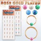 dnsm193 box w rose gold silver endless nose hoop w 3mm opal ball