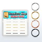 dnsm45 bow w silver seamless nose hoops w assorted plating