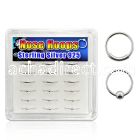 dnsm6 box of 925 silver nose hoops with ball and without ball