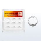 dnsm80 box w silver septum ring w a balinese wire design w ball