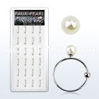 dnspr3 box w silver nose hoops w a 3mm faux pearl tops 8mm