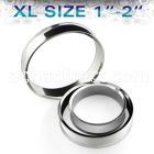 dpgxl xl high polished 316l steel double flared flesh tunnel