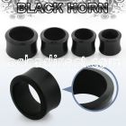 dphk black horn double flared flesh tunnel size 3mm 25mm