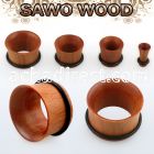 dpsar sawo wood single flare flesh tunnel with rubber o ring