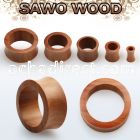 dpws double flare sawo wood flesh tunnel