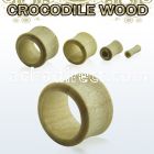 dpwy crocodile wood double flared flesh tunnel