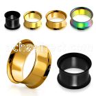 dtpg pvd plated surgical steel double flared flesh tunnel