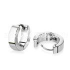 er134h pair of high polished stainless steel huggies
