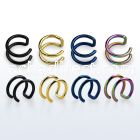 etcf anodized steel fake helix clip in a double hoop design