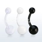 fbnuv bioflex belly banana, 14g (1.6mm) with 5 8mm ball