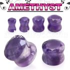 fgsc precious amethyst stone double flare plug faceted cut