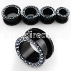 ftaf black acrylic screw fit tunnel with celtic circle logo