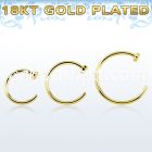 gpcln20 18k gold plated silver fake nose clip, 