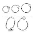 hbcrb16 high polished steel hinged ball closure ring w 3mm ball