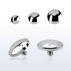 iag flat dome shaped steel dermal anchor top part