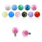 idop3 3mm synthetic opal ball shaped dermal anchor top part