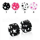 ipaa acrylic fake plug with cute multi star design