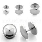 iphb high polished surgical steel fake plug with dome parts