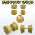 ipjaf jack fruit wood fake plug w 316l steel post