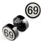 ipls10 black anodized fake plug with 69 logo on one side