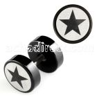 ipls5 black anodized fake plug with star logo on one side
