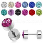 ipmc6 6mm steel fake plug with ferido multi crystals disk