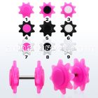 ipvrf acrylic fake plug with two fancy rubber o rings