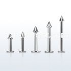 lbcn3g surgical steel labret with 3mm cone length 6mm 12mm