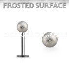 lbfo3 316l steel labret with a 3mm frosted steel ball