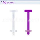 lbrt16 flexible acrylic 1 2mm labret retainer