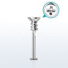 lbscw2 316l steel labret with a cross screw top