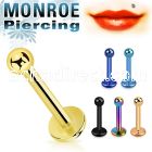 lbtbmc25 anodized 316l 16g steel monroe piercing with 2 5mm ball