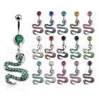 mcd724 steel belly banana w a snake w crystals