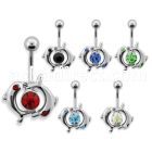 mcdp8 316l steel belly banana with intertwined dolphin