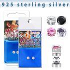 mgcz3m pair of silver magnetic earring studs with 3mm color cz