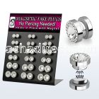 mgmpr16 board of magnetic fake plug w ferido swarovski crystal