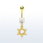 mgodsr gold steel belly banana w opal  steel david star