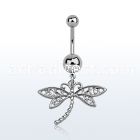 msd566 belly banana, w dangling dragonfly design