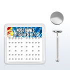 nbmx3 box w 52 pcs. of silver nose bones w 2mm flat round tops