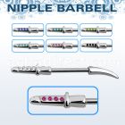 npsh6 316l steel nipple barbell in sword w crystal handle