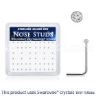 ns6cxsw 925 silver nose studs swarovski crystal