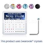 ns9mxsw 925 silver nose studs assorted swarovski crystal