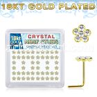 nsflbxcg 18k gold plated silver nose studs flower 52