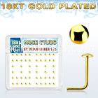 nsmx3rg 18k gold plated silver nose studs w 2mm flat round tops