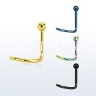 nstb anodized 316l steel nose stud with 2mm ball shaped top