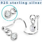 nwdvbz1 silver nose screw ball bezel set dangling cz