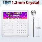 ny6cx box of silver bend it nose studs w 1 25mm clear crystals