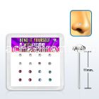 nyfbs16m box silver bend it nose stud w round extra flat crystal