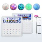 nyo15 box w 925 silver bend it nose studs w synthetic opal