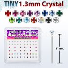 nyp6mx silver bend it nose studs w 1 25mm prong set crystals